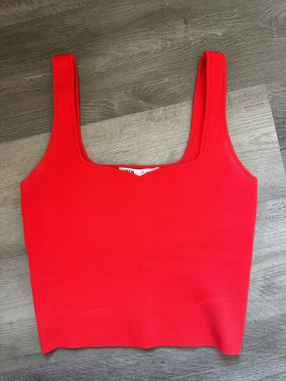 🌻 Zara Red Ribbed Crop Tank 🌻